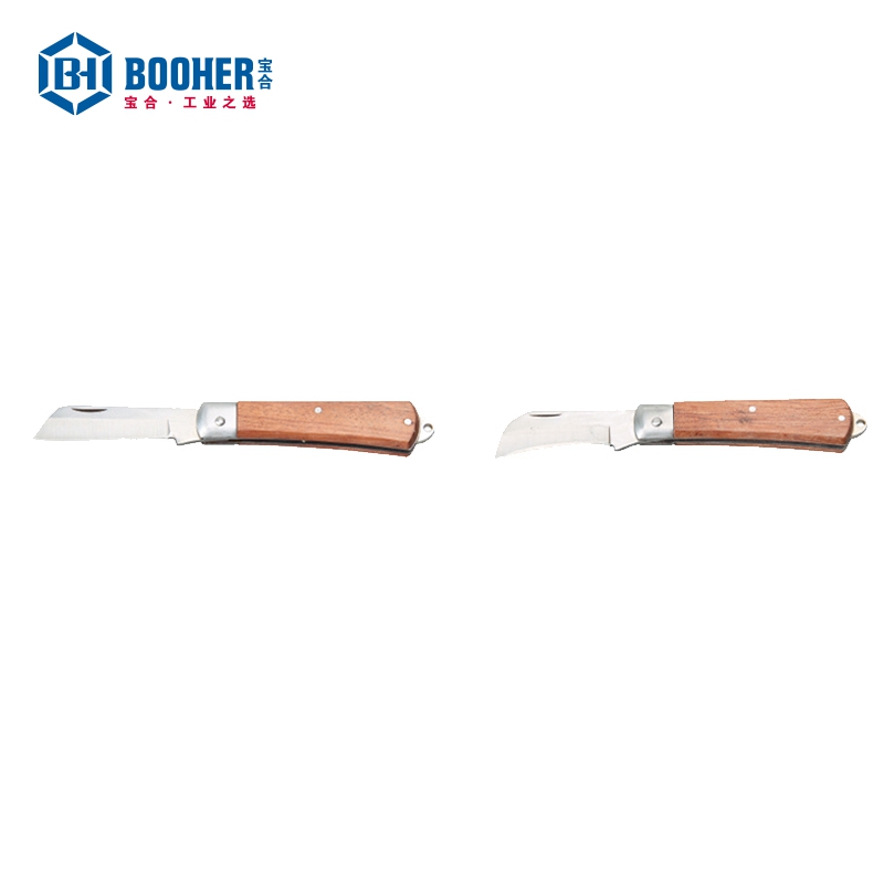 直刃木柄电工刀70mm